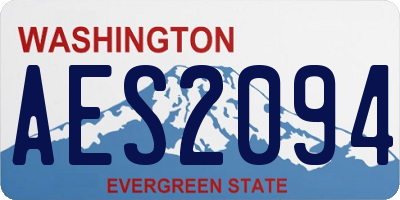 WA license plate AES2094