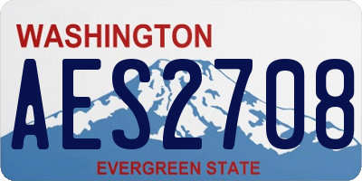 WA license plate AES2708