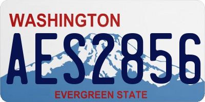 WA license plate AES2856