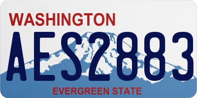 WA license plate AES2883