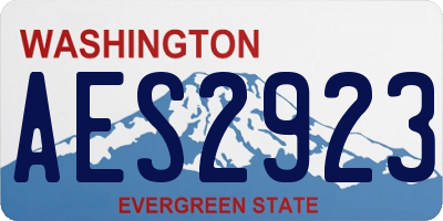 WA license plate AES2923