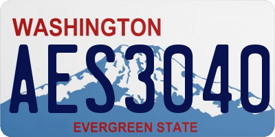 WA license plate AES3040