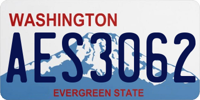 WA license plate AES3062
