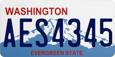 WA license plate AES4345