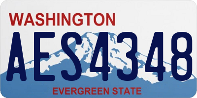 WA license plate AES4348