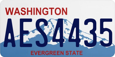 WA license plate AES4435