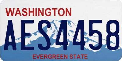 WA license plate AES4458