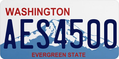 WA license plate AES4500