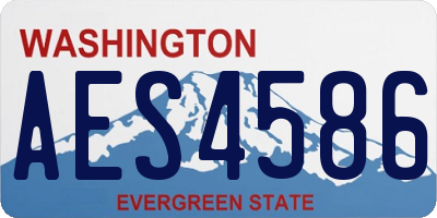 WA license plate AES4586