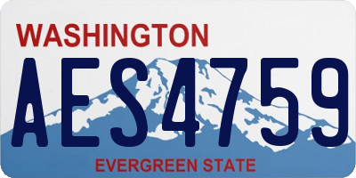 WA license plate AES4759