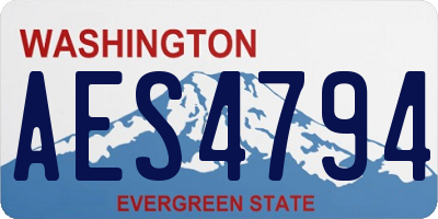 WA license plate AES4794