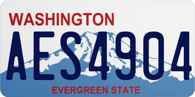 WA license plate AES4904