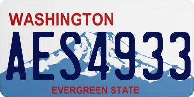 WA license plate AES4933