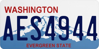 WA license plate AES4944
