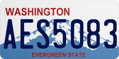 WA license plate AES5083