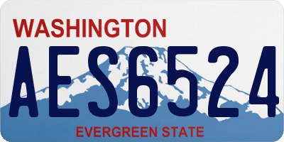 WA license plate AES6524