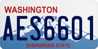 WA license plate AES6601