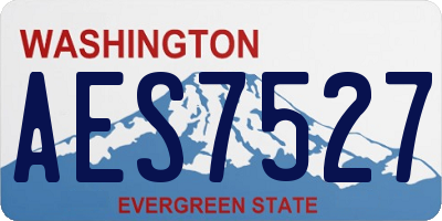 WA license plate AES7527