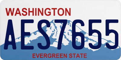 WA license plate AES7655