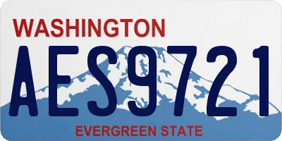 WA license plate AES9721