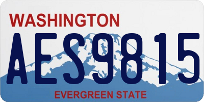 WA license plate AES9815