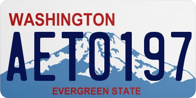 WA license plate AET0197