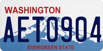 WA license plate AET0904