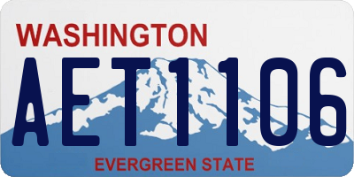 WA license plate AET1106