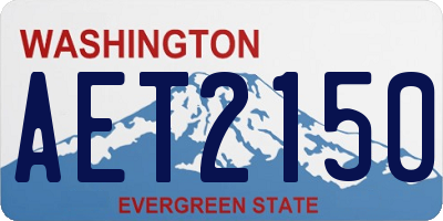 WA license plate AET2150
