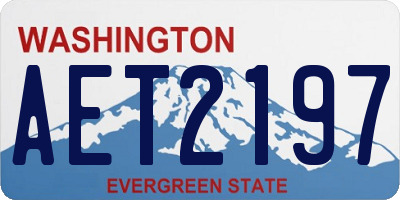 WA license plate AET2197