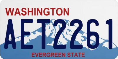 WA license plate AET2261
