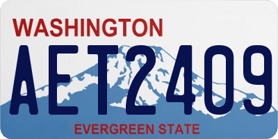 WA license plate AET2409