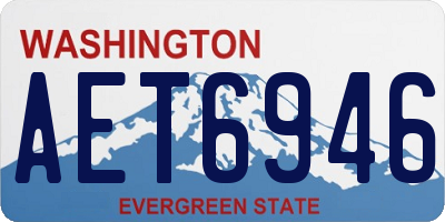 WA license plate AET6946