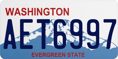 WA license plate AET6997