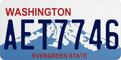 WA license plate AET7746