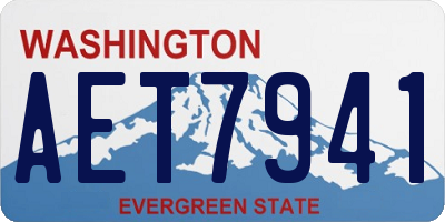 WA license plate AET7941