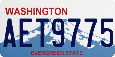 WA license plate AET9775