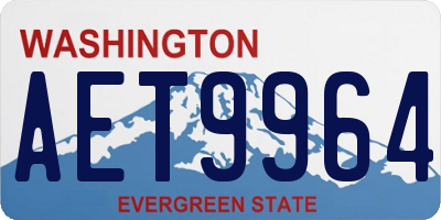 WA license plate AET9964