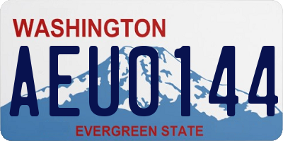 WA license plate AEU0144