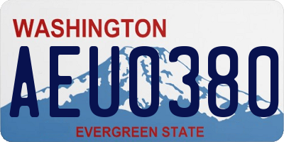 WA license plate AEU0380