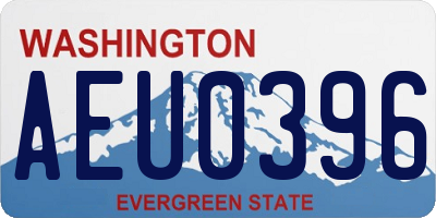 WA license plate AEU0396