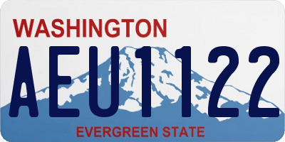 WA license plate AEU1122