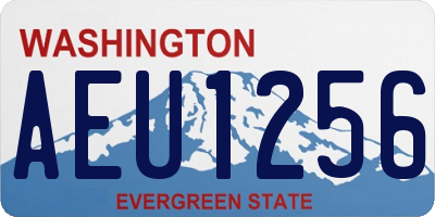 WA license plate AEU1256