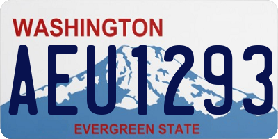 WA license plate AEU1293