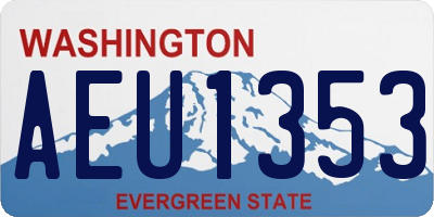 WA license plate AEU1353