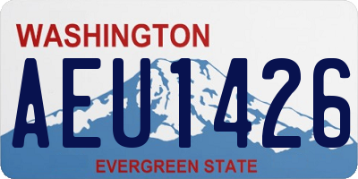 WA license plate AEU1426