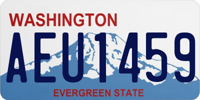WA license plate AEU1459