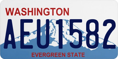 WA license plate AEU1582