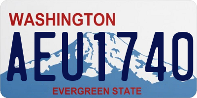 WA license plate AEU1740