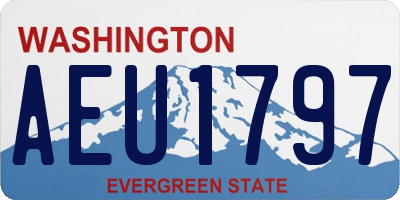 WA license plate AEU1797